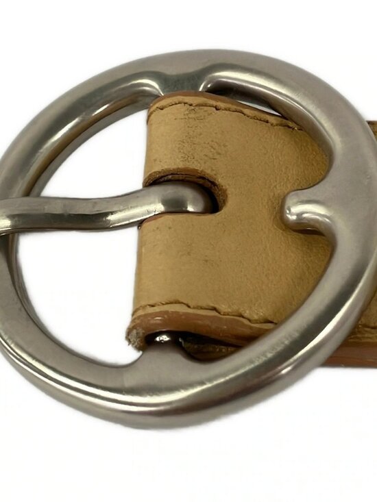 BOTTEGA VENETA Beige Leather Belt